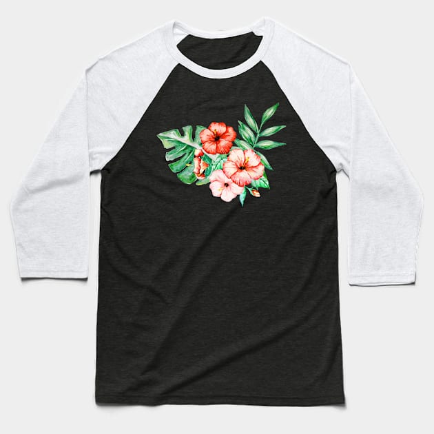 Flower Baseball T-Shirt by WordFandom